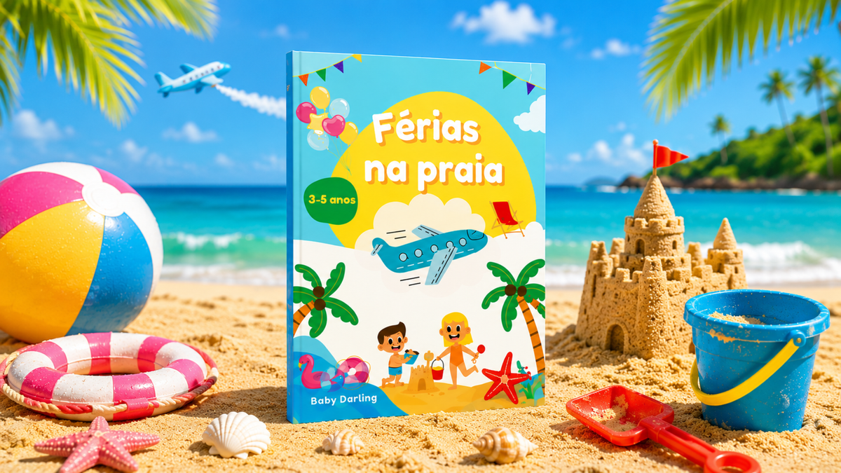 Brazilian Portuguese children's beach book Ferias na Praia
