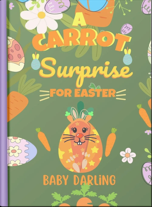 Cover of A Carrot Surprise for Easter featuring a bunny inside a carrot on a green Easter-themed background