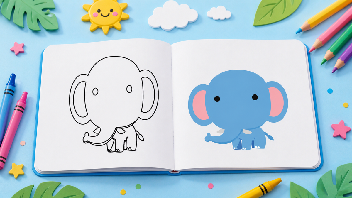 Elefante Bebê coloring page for young children