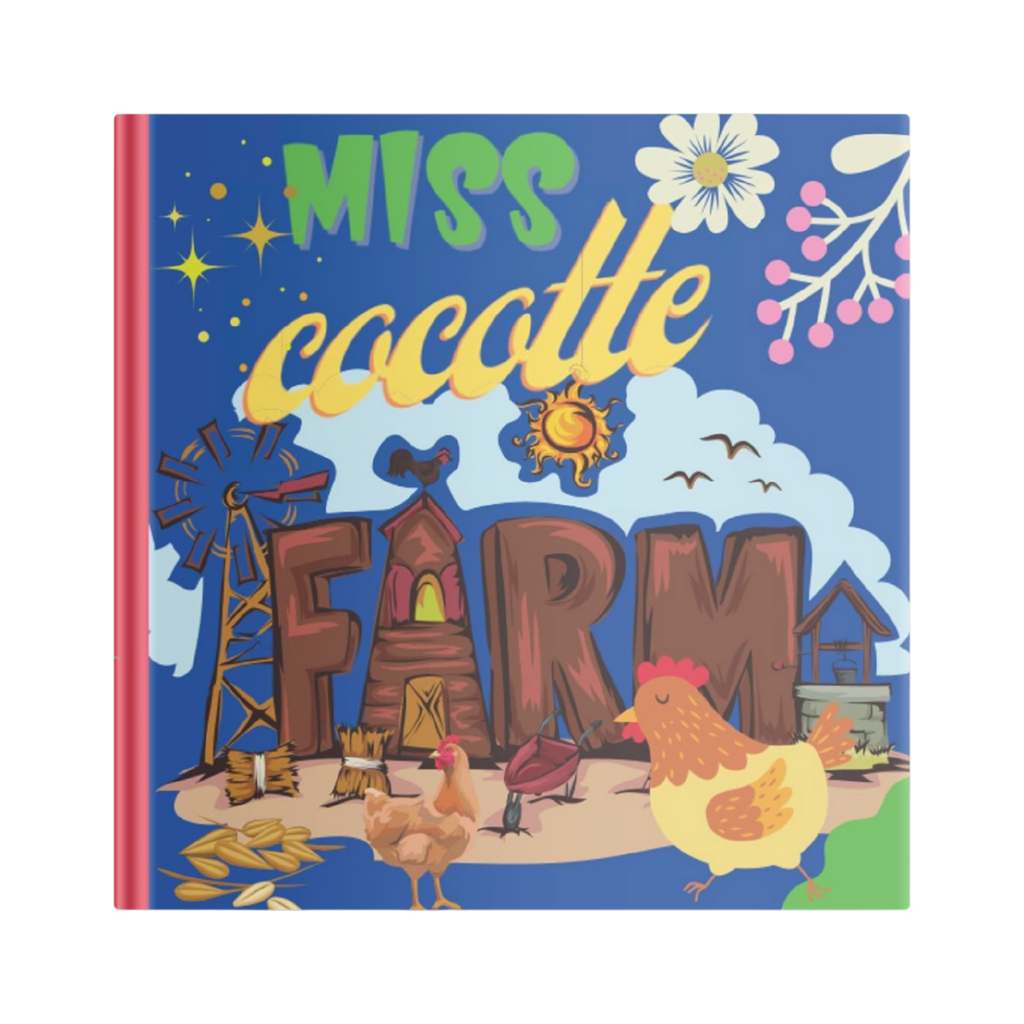 Cover of Miss Cocotte, a colorful children's book about a funny hen